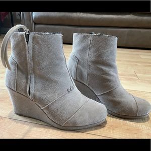 TOMS suede booties